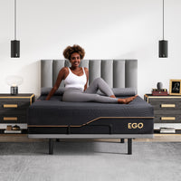 EGO Black 14'' Copper Gel Mattress with Graphene Cooling Cover