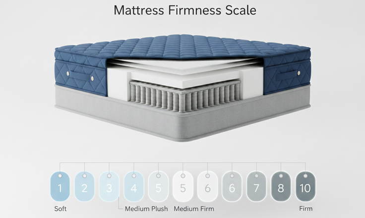 The 1-10 Mattress Firmness Scale Explained | Egohome