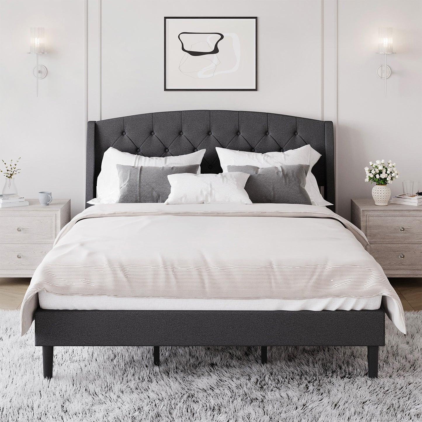 Basic Wingback Bed Frame