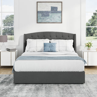 Lift-Up Wingback Storage Bed Frame