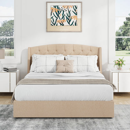Lift-Up Wingback Storage Bed Frame