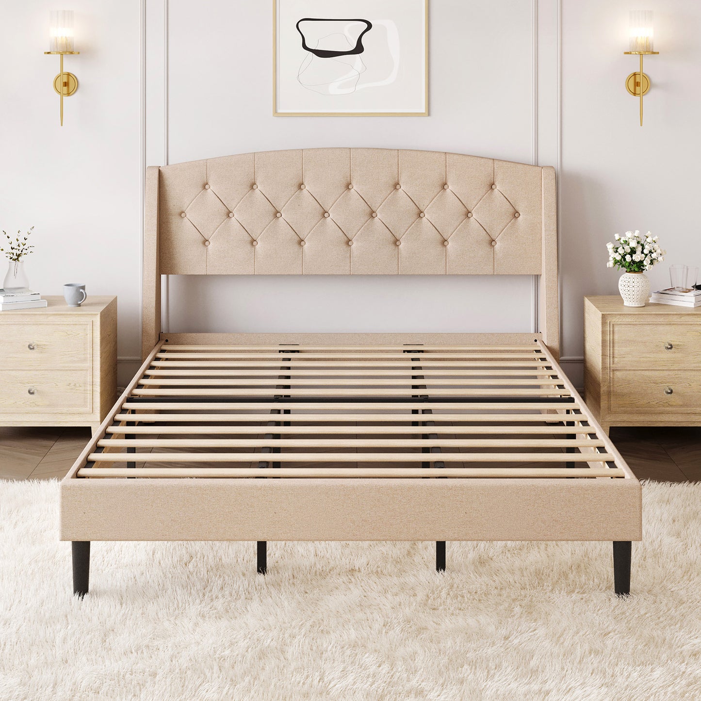 Basic Wingback Bed Frame
