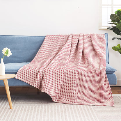 100% Cotton Waffle Weave Blanket