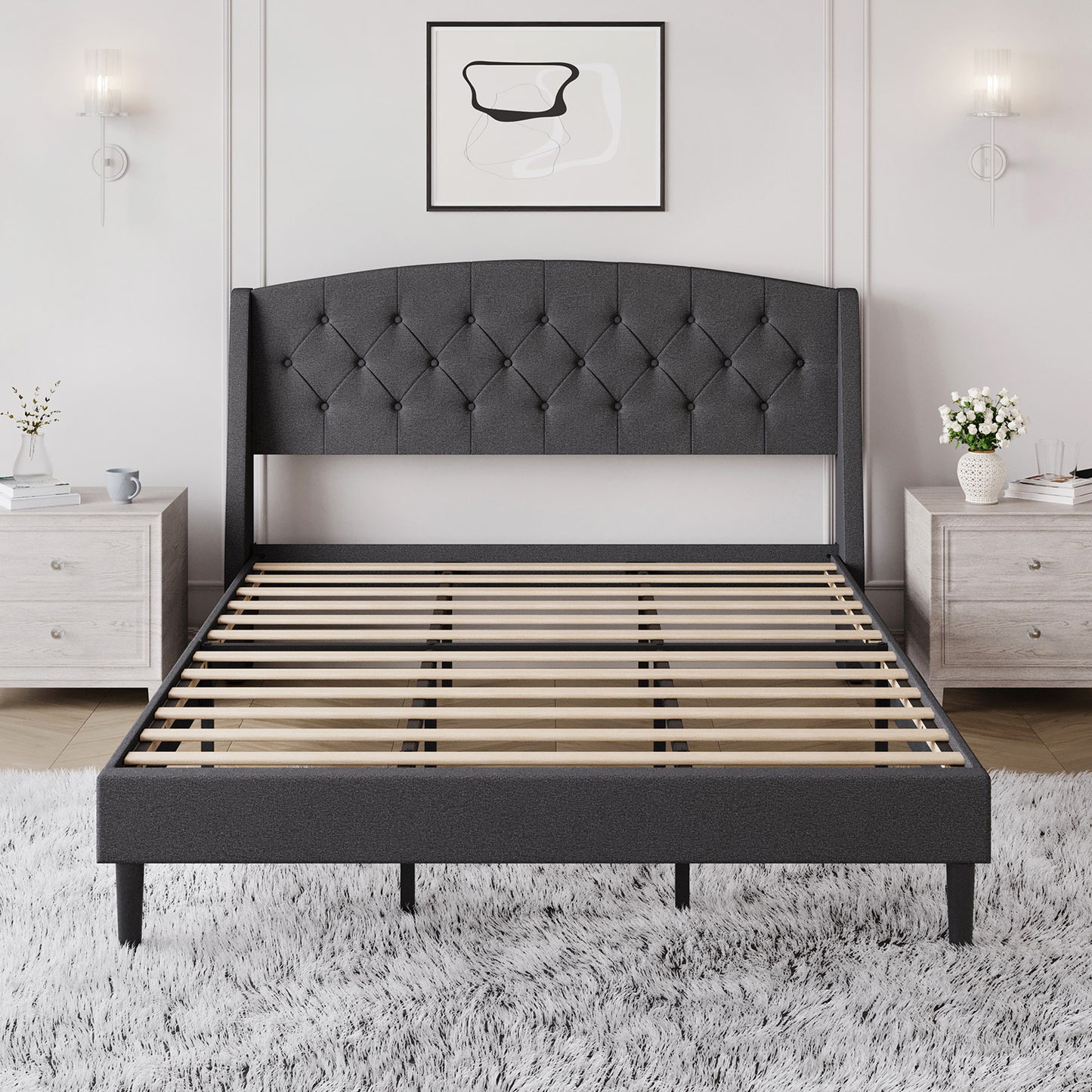Basic Wingback Bed Frame