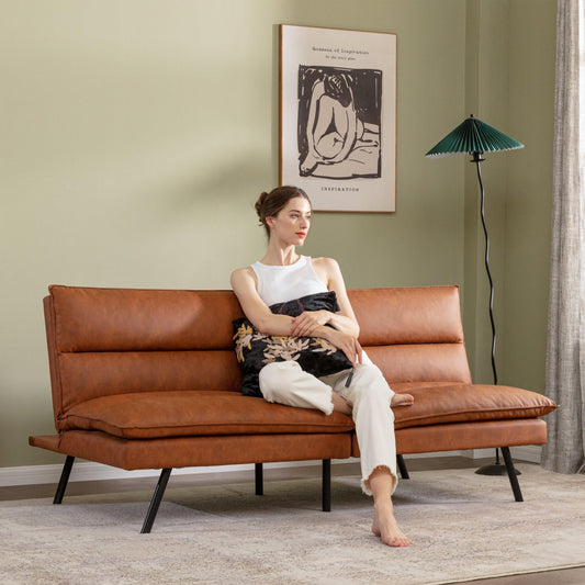 Memory Foam Sleeper Sofabed Brown - EGOHOME