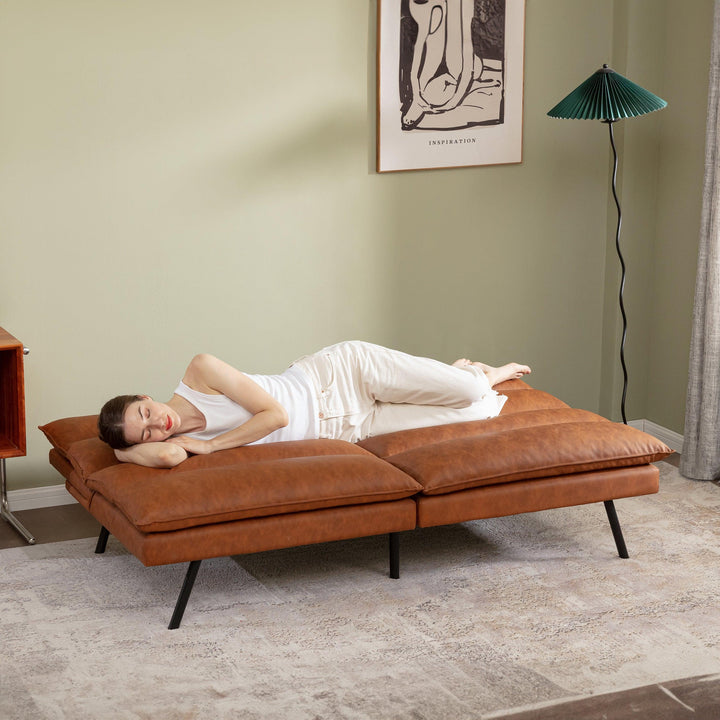 Memory Foam Sleeper Sofabed Brown - EGOHOME