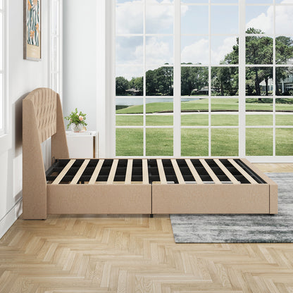 Lift-Up Wingback Storage Bed Frame