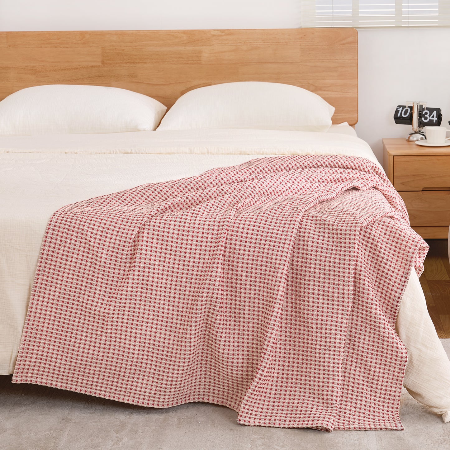 100% Cotton Waffle Weave Blanket