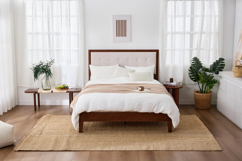 Bamboo Upholstered Bed Frame