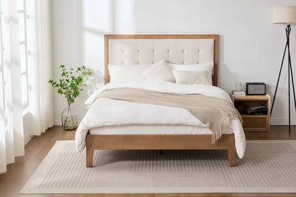 Bamboo Upholstered Bed Frame