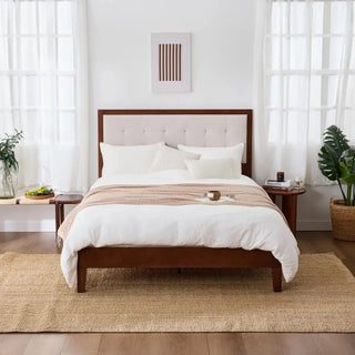Bamboo Upholstered Bed Frame