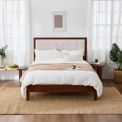 Bamboo Upholstered Bed Frame