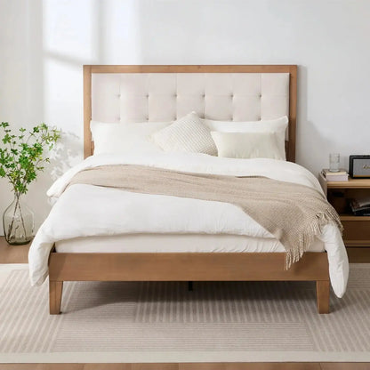 Bamboo Upholstered Bed Frame