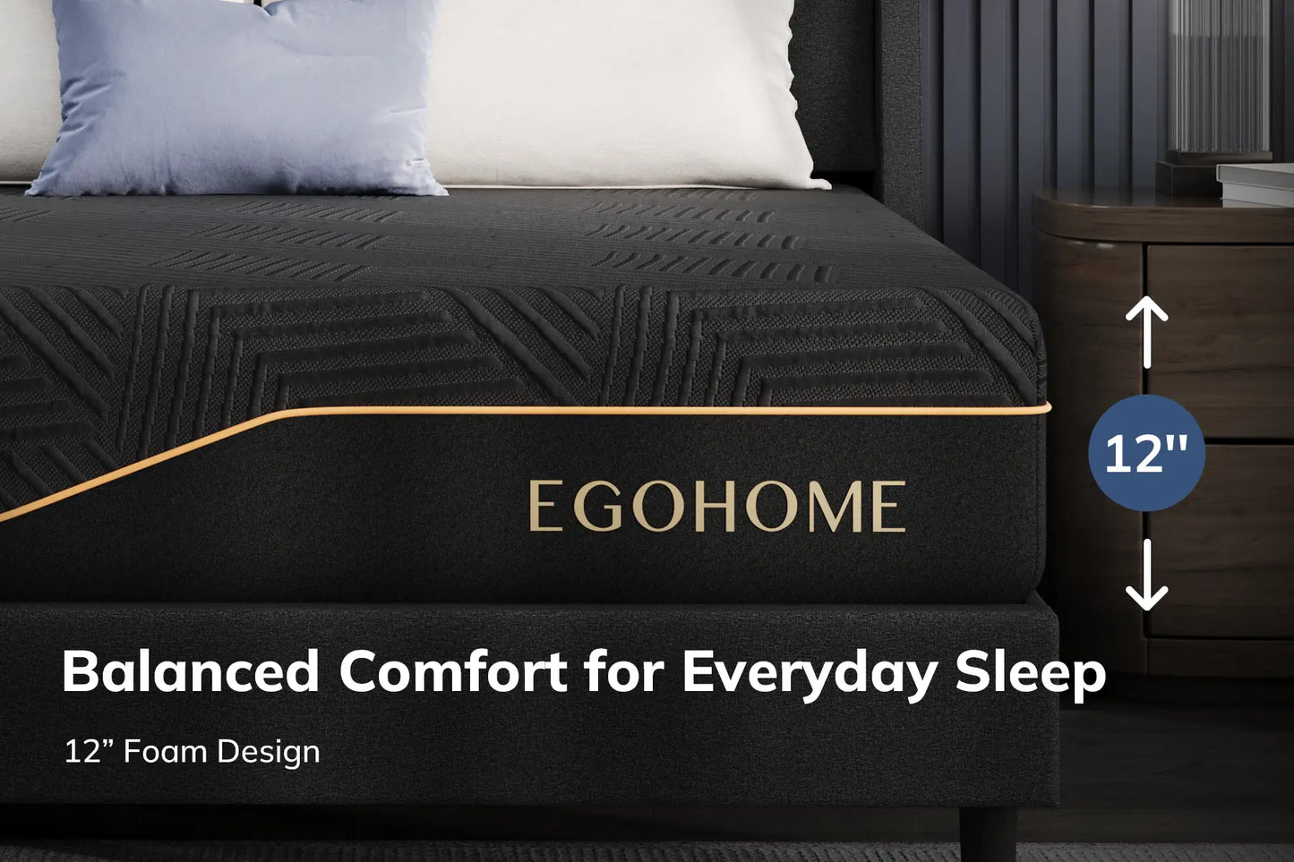 EGOHOME BLACK FOAM 12 with cooling cover