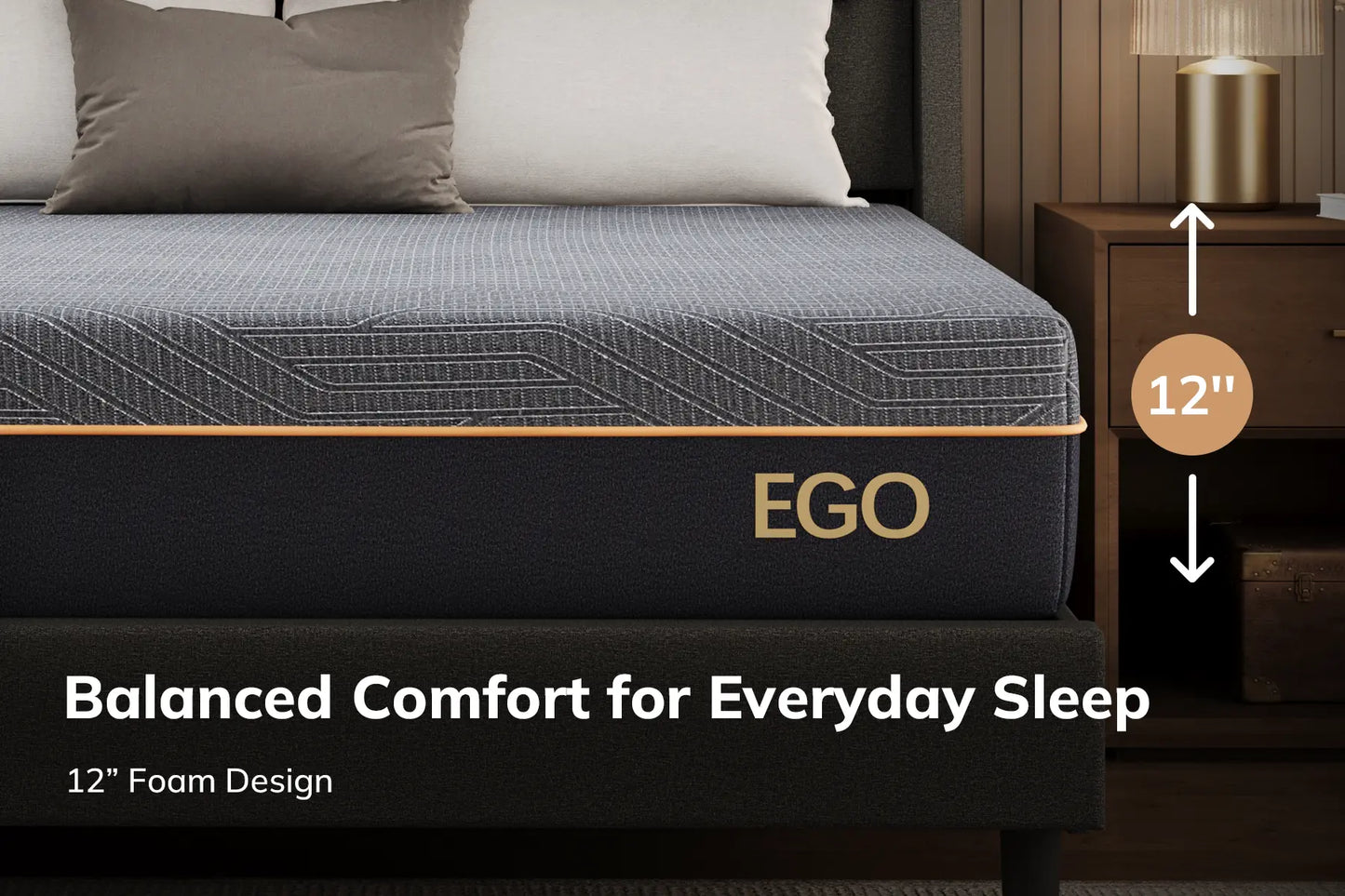 EGOHOME Black Foam 12"