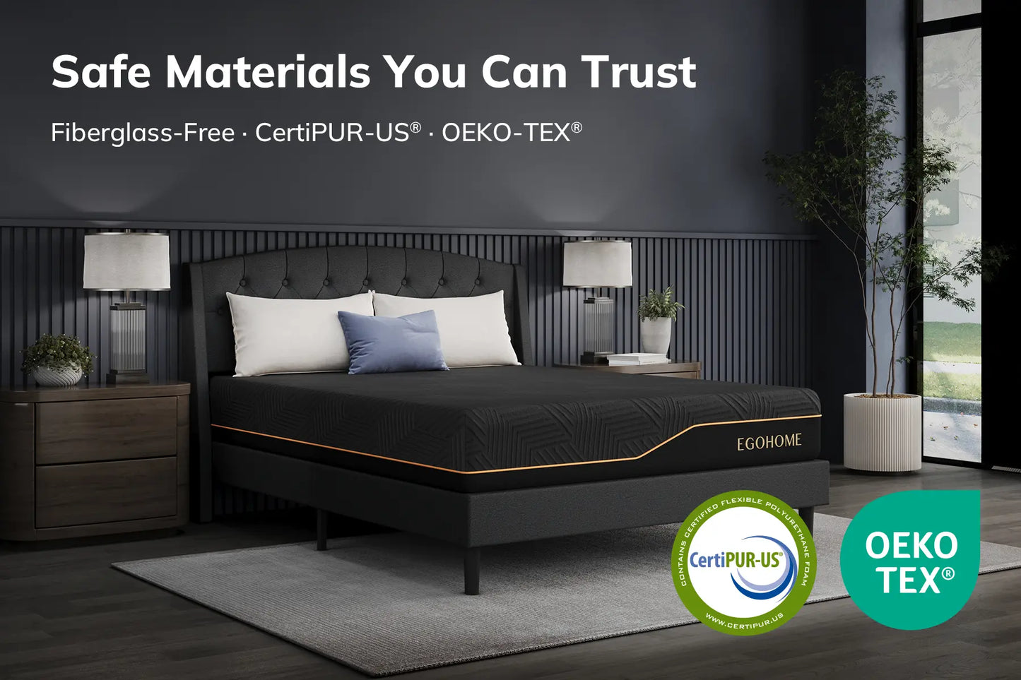 EGOHOME Black Foam 12"