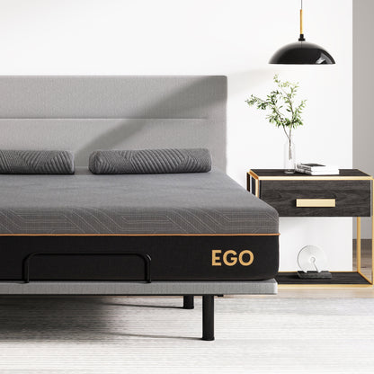 EGO Black 12'' Copper Gel Mattress with Graphene Cooling Cover