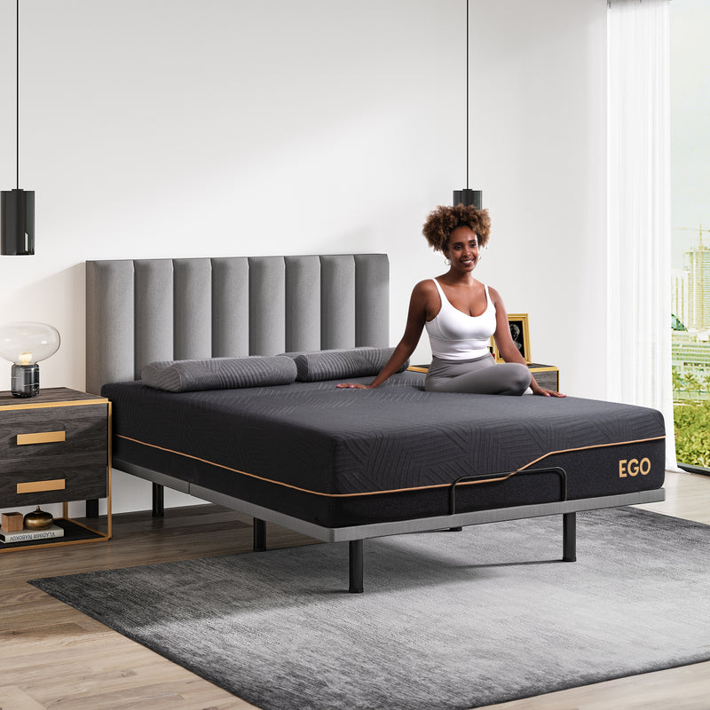 EGO Black 14" Firm Copper Gel Mattress with Graphene Cover